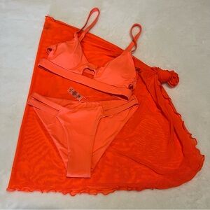 Tini Bikini Vibrant Orange Bikini Set
